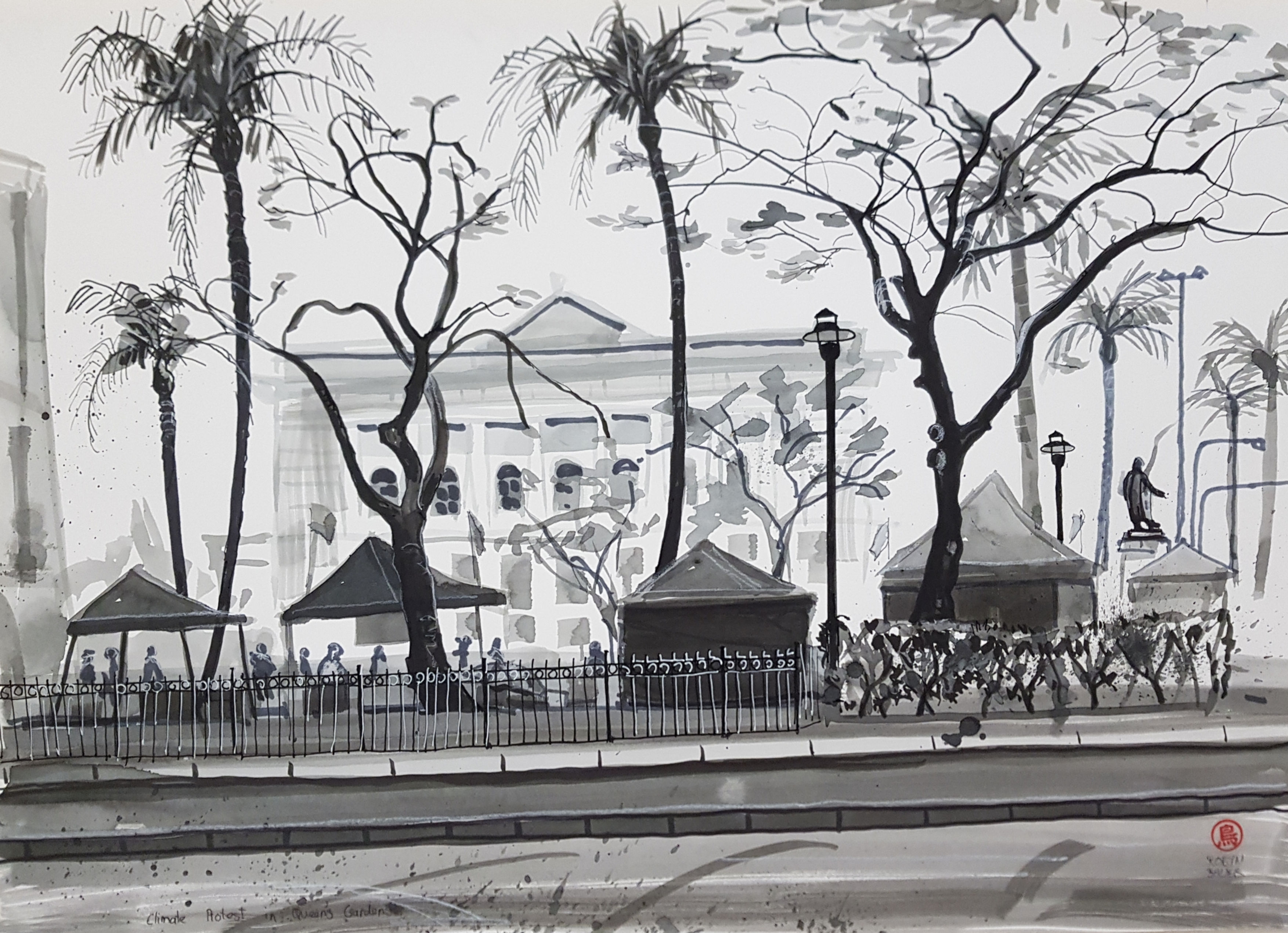 Climate Protest in Queen's Gardens