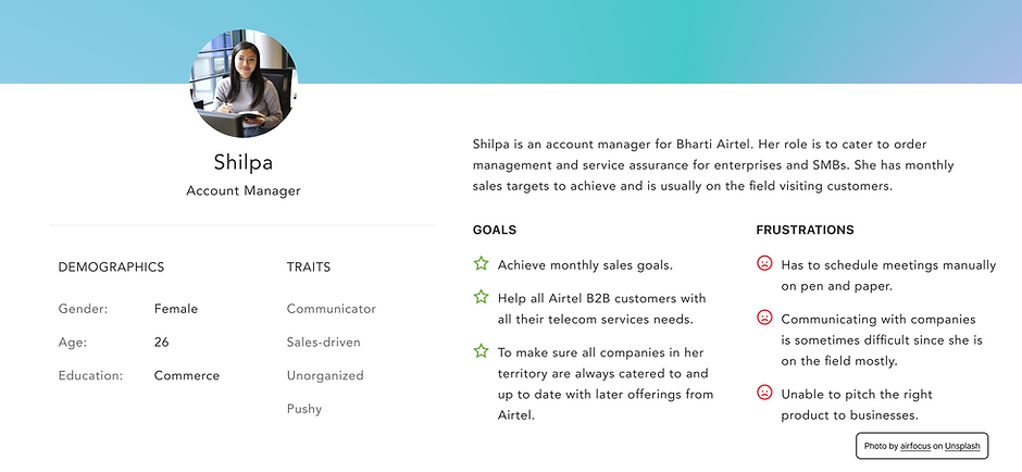 Account manager user persona