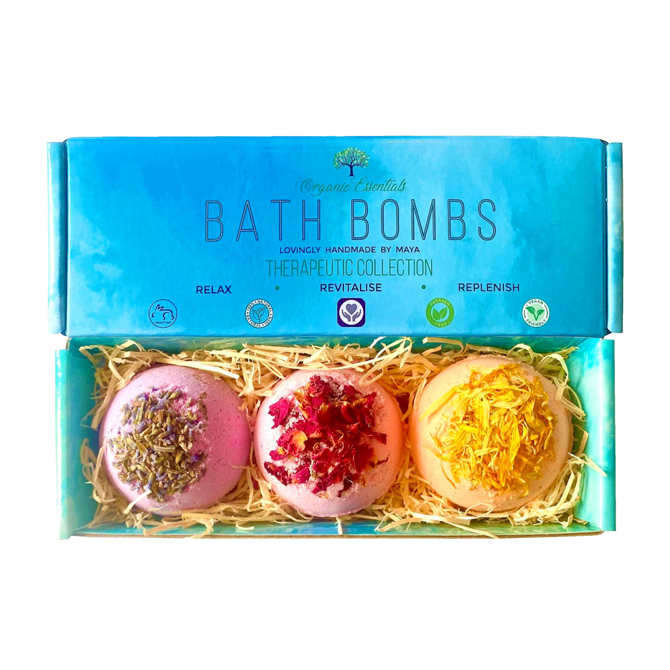 Floral Bath Bomb Trio Set - 3 x 130g