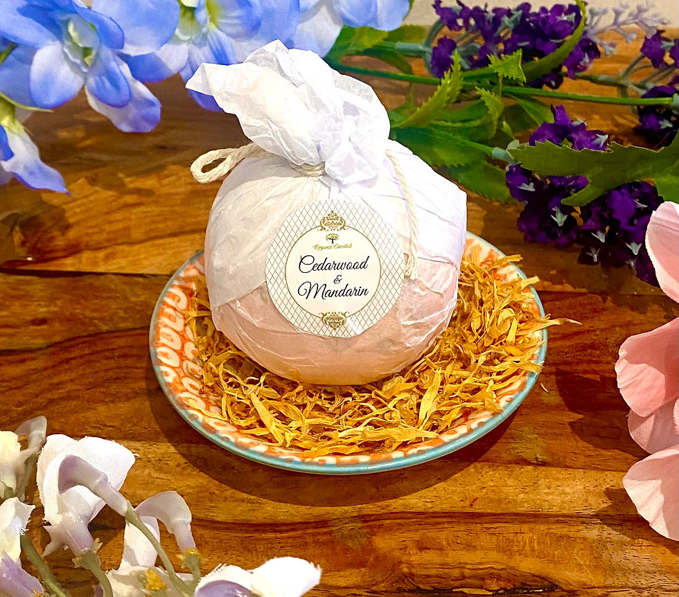 Thumbnail: Therapeutic Bath Bomb - Cedarwood & Mandarin Essential Oils