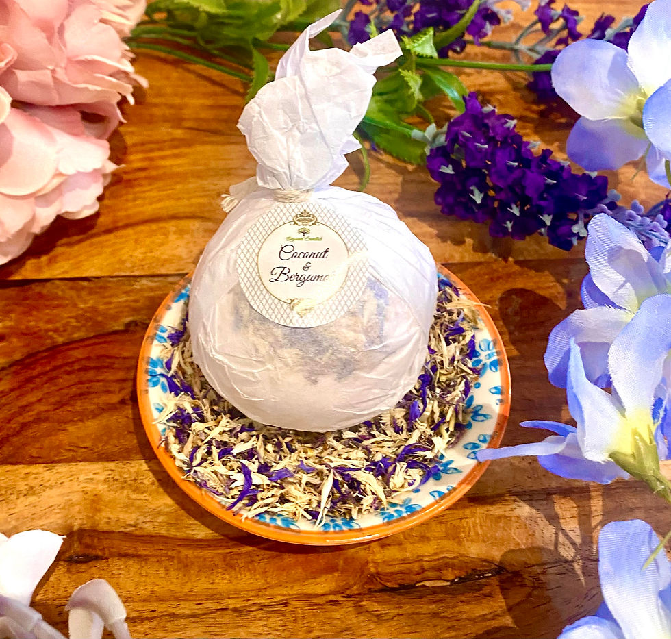 Thumbnail: Therapeutic Bath Bomb - Organic Coconut & Bergamot Essential Oils