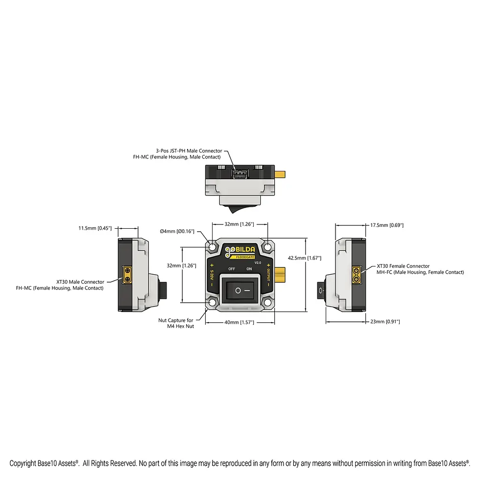 Miniatura: Floodgate Power Switch (XT30, Current Sensing)