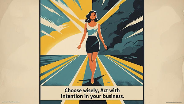 A stylized illustration depicting a person at a crossroads, one path leading to a bright,