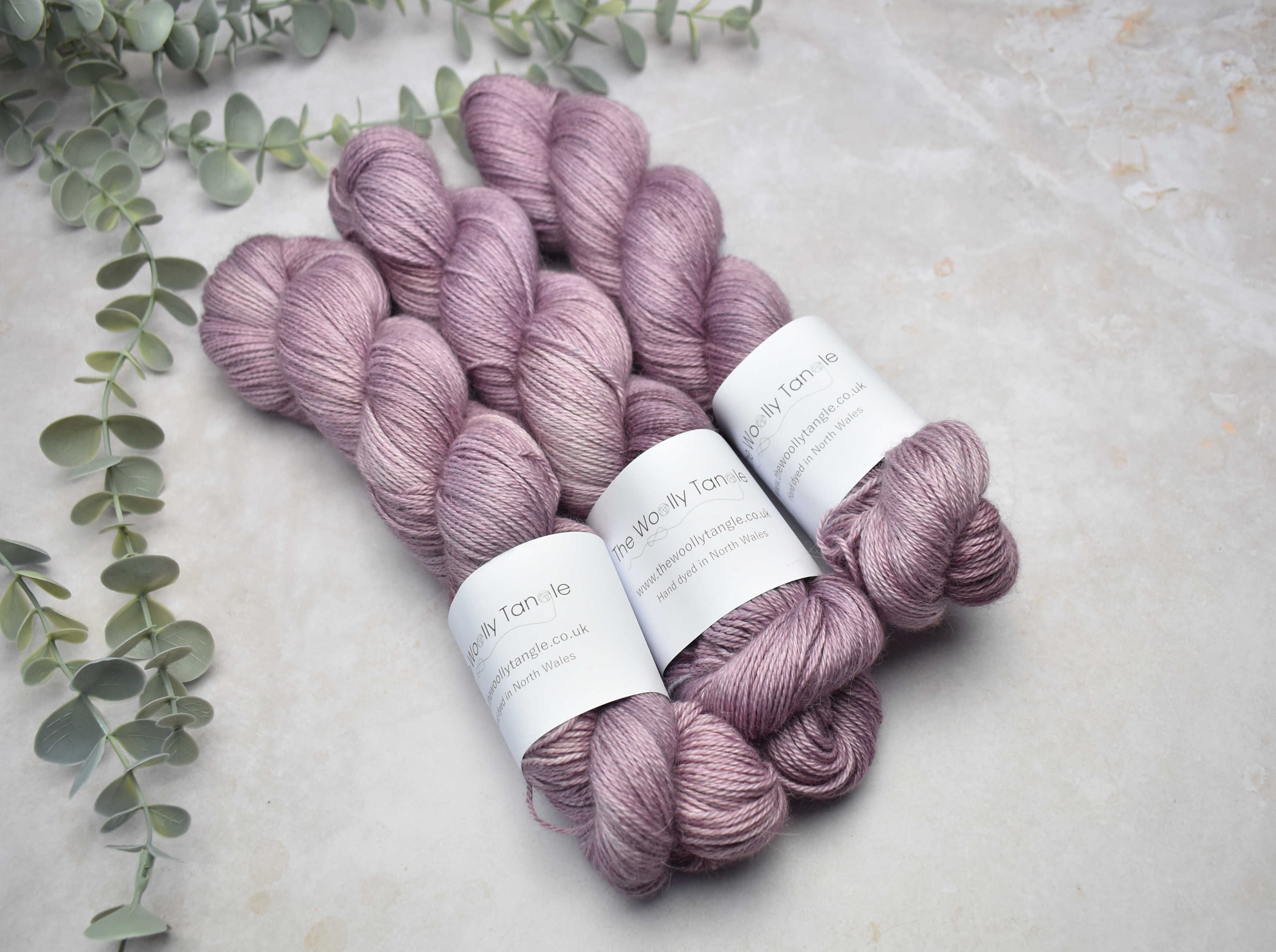 Dusky rose - 4 ply baby alpaca, cashmere and silk hand dyed yarn