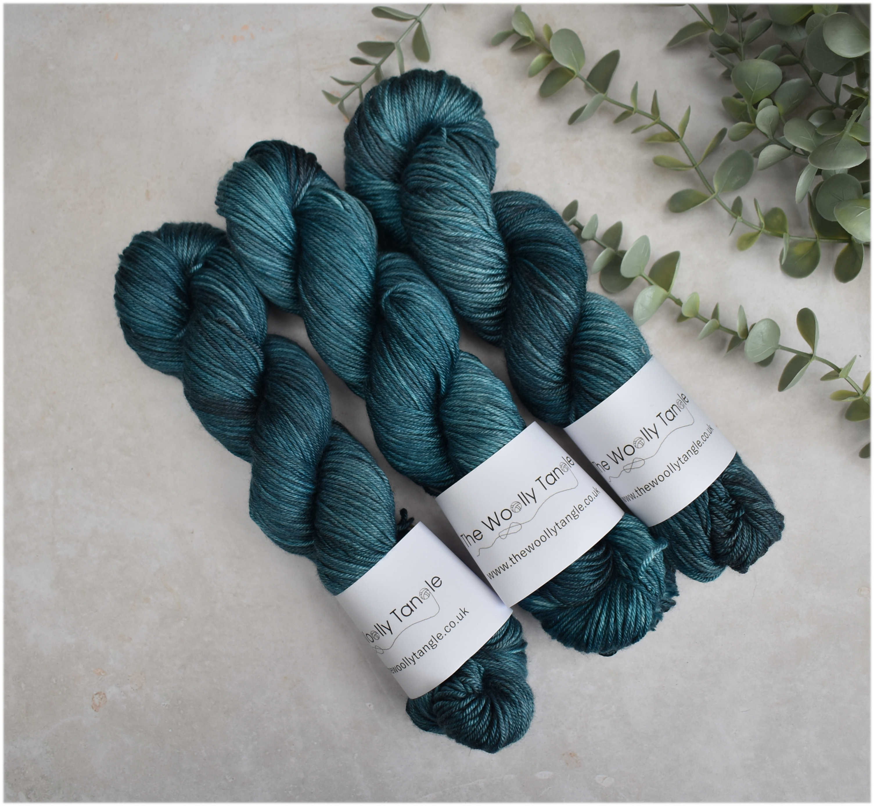 Verdigris blue - DK merino silk yarn