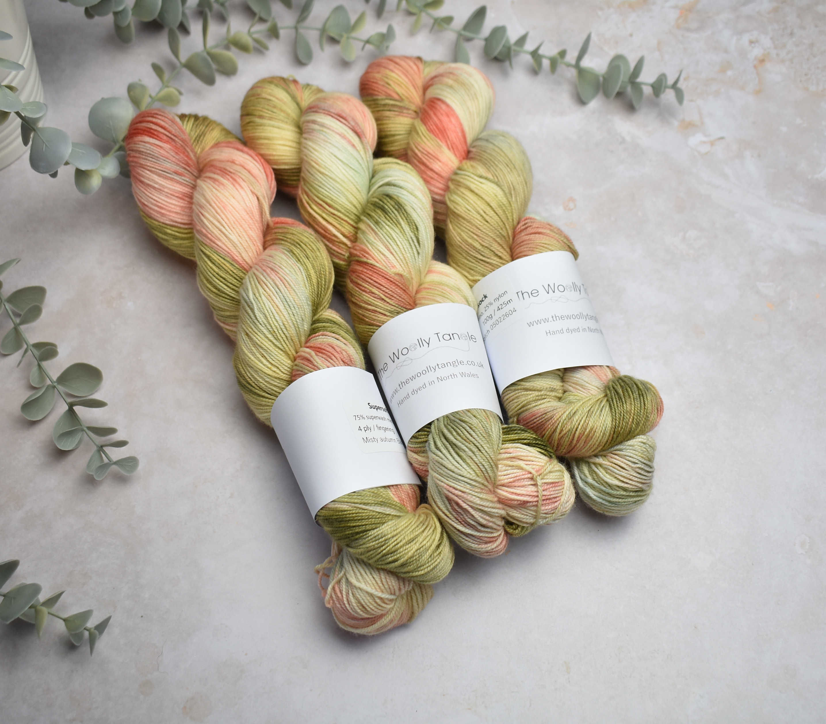 Misty autumn - 4ply supersoft sock hand dyed yarn