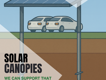 Solar Canopies supported by Helical Piles