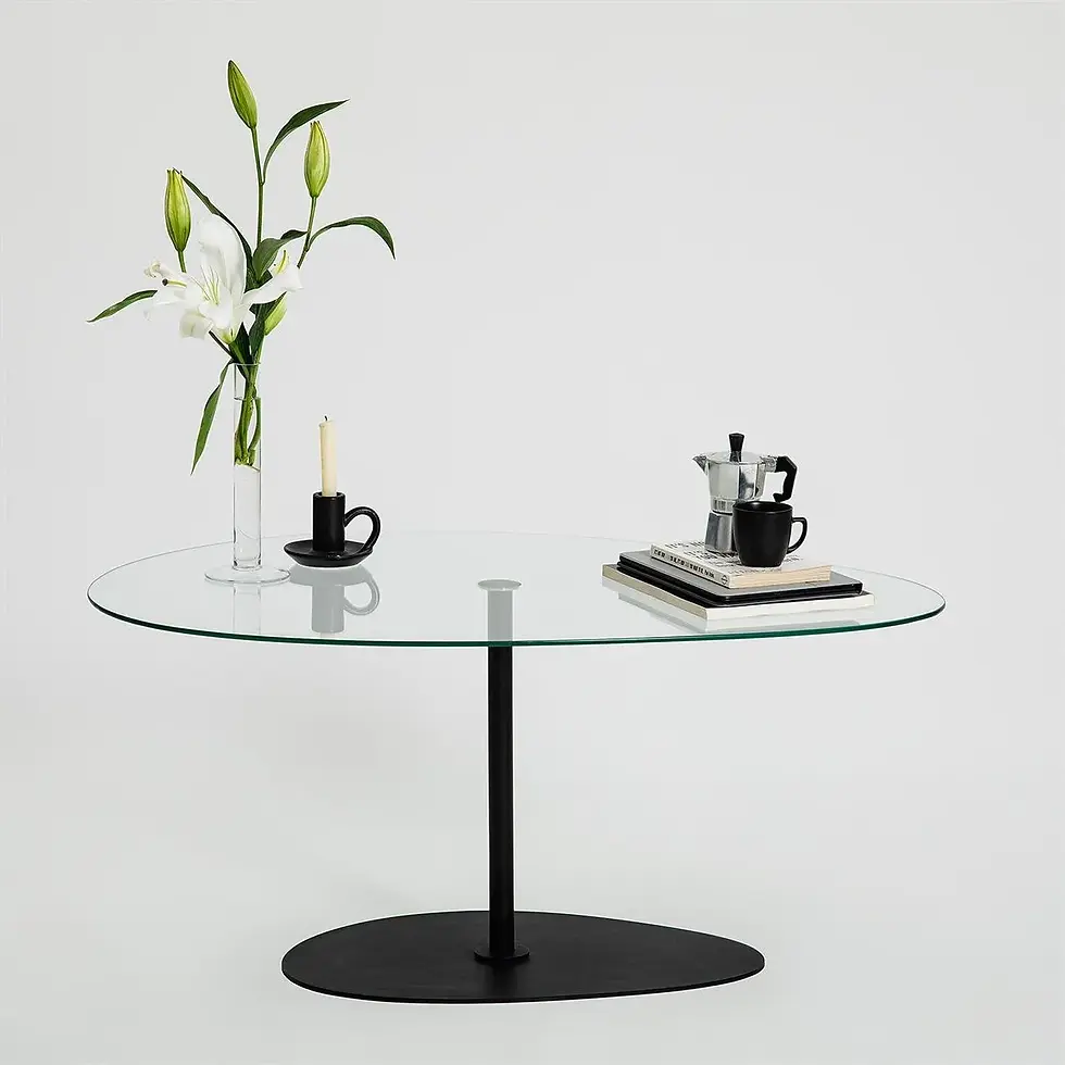Thumbnail: Porto Coffee Table / Clear Glass & Black