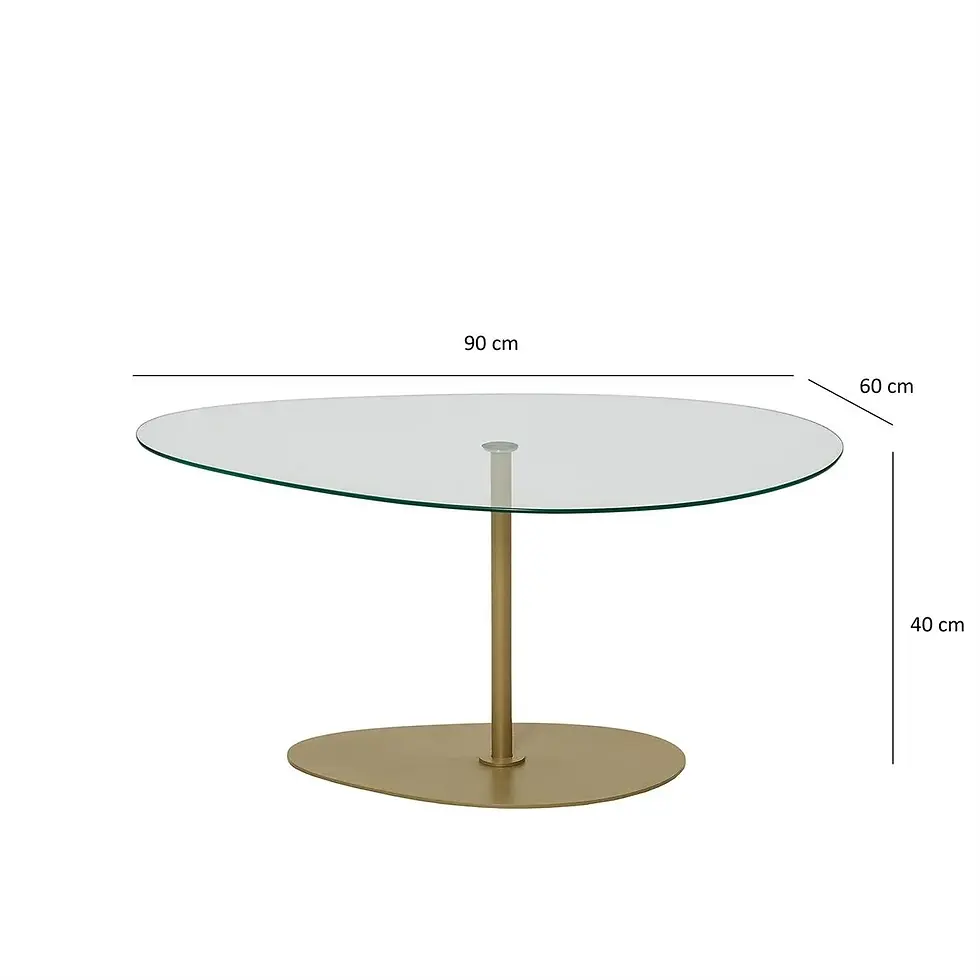 Thumbnail: Dior & Porto Coffee Table Set / Gold&Clear