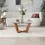 Thumbnail: Lotus Glass Coffee Table / Walnut
