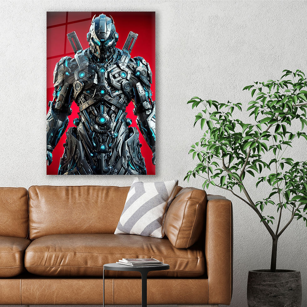 sci-fi warrior wall art