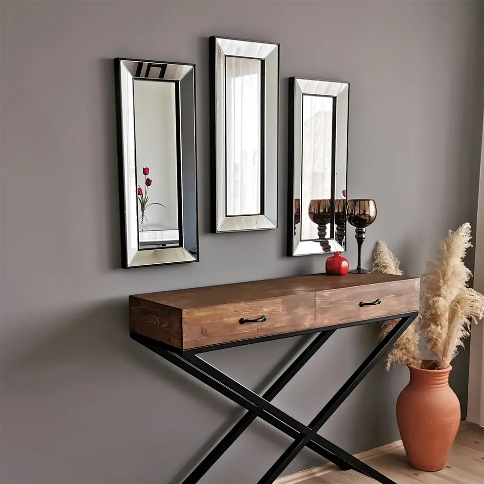 Thumbnail: Triple Black Framed Mirror