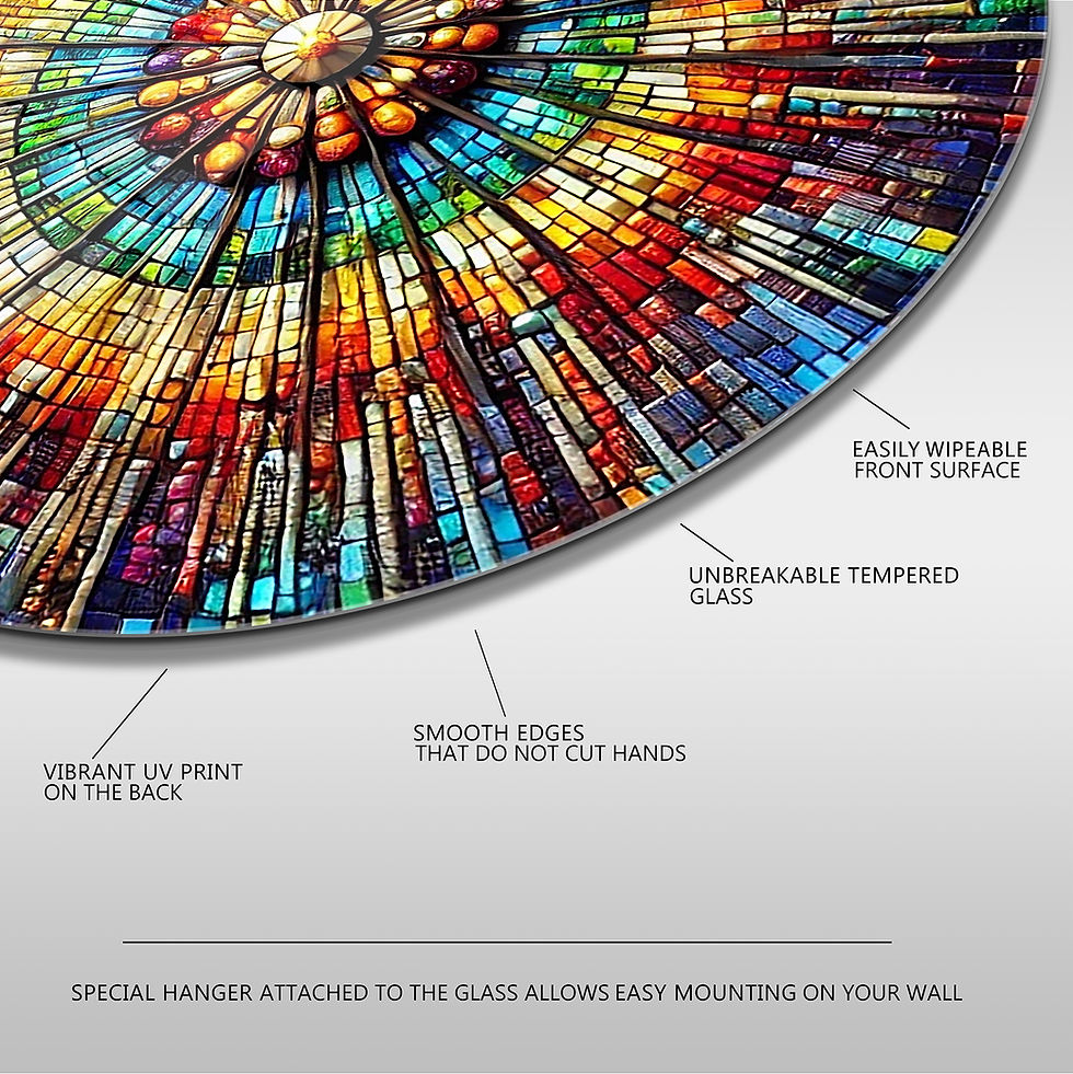 Thumbnail: Mosaic Colorful Sunburst Wall Art
