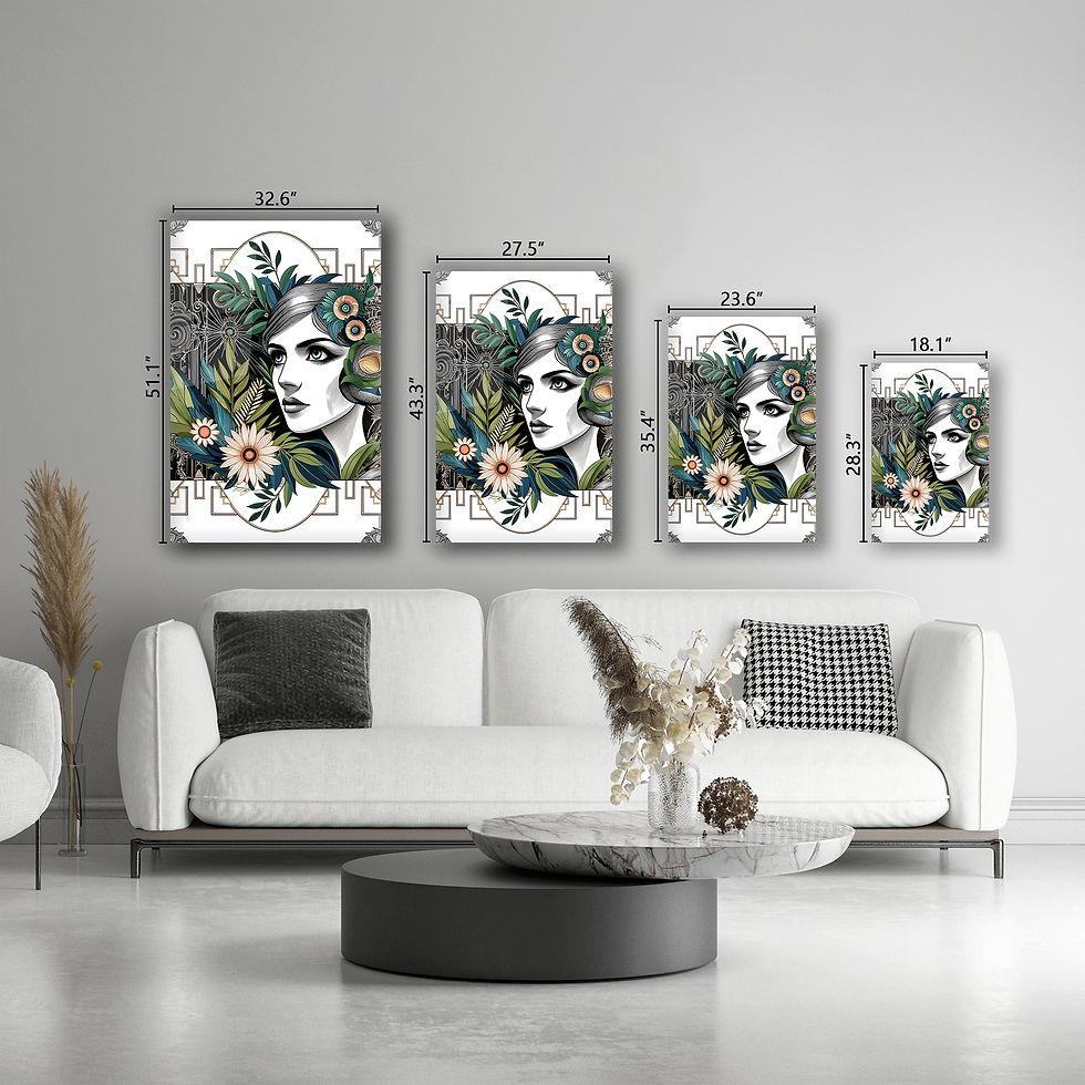 Thumbnail: woman illustration wall art