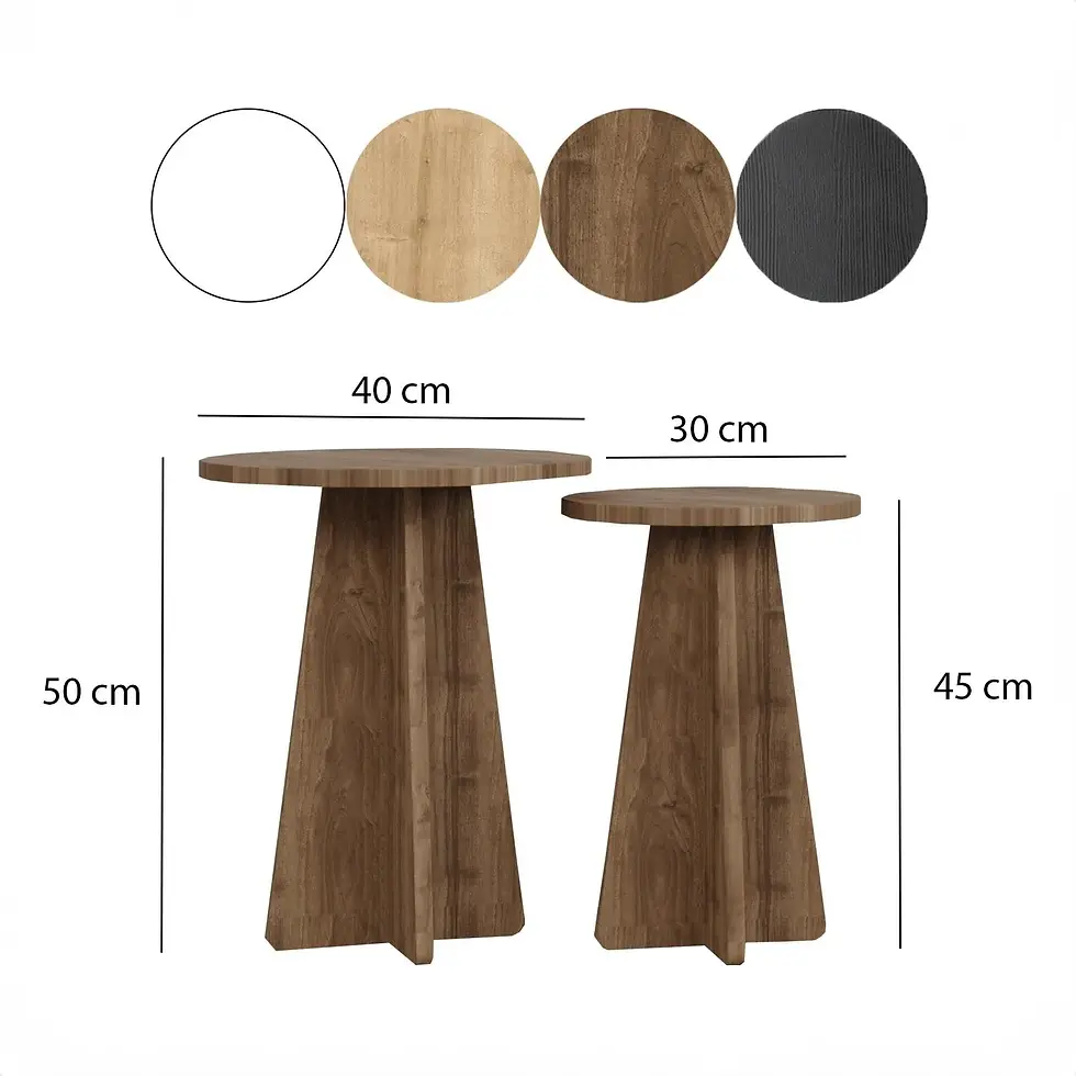 Thumbnail: Mushroom 2-Piece Coffee Table / Walnut