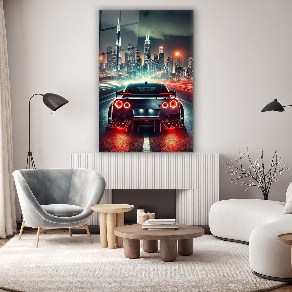 Thumbnail: sports car rear view wall art
