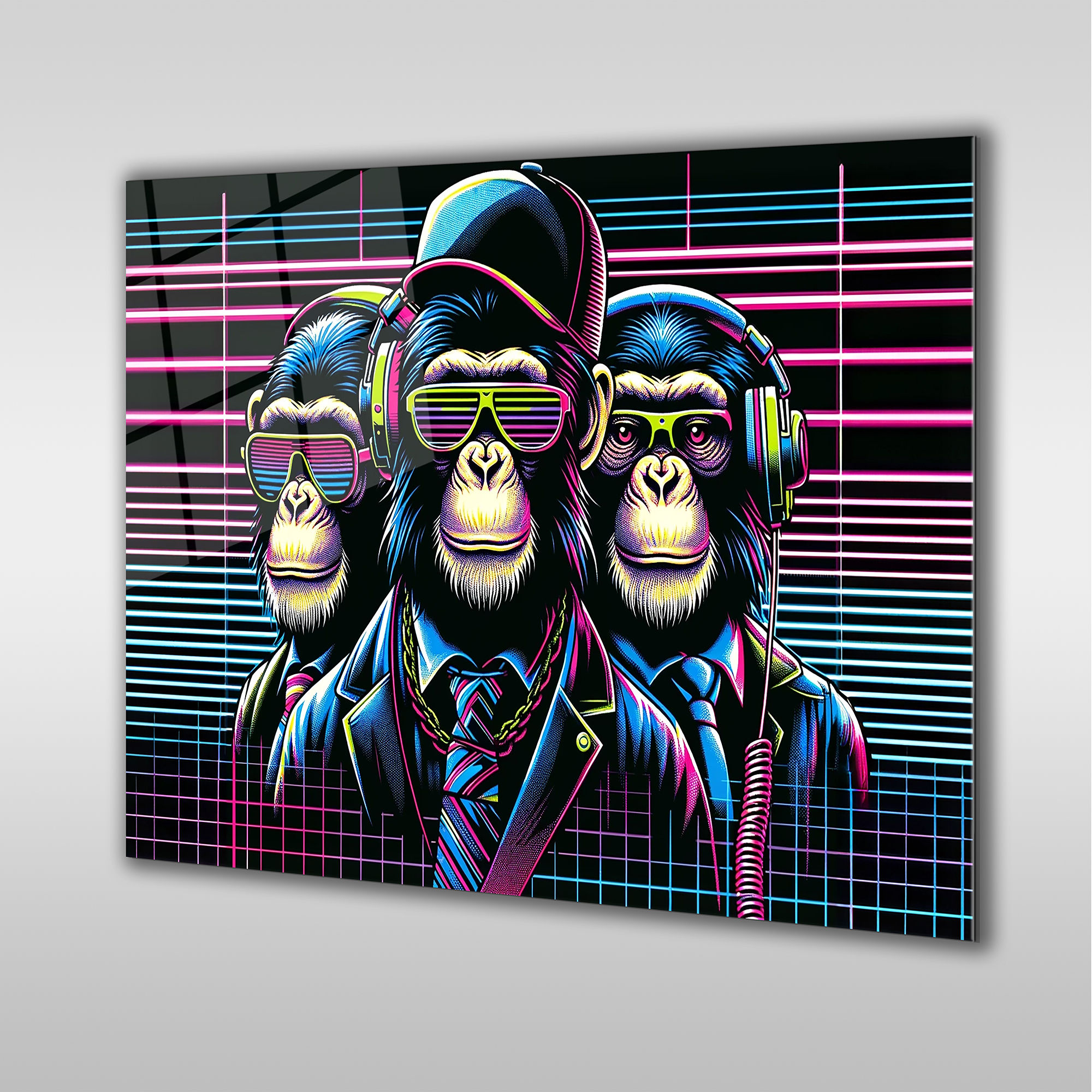 three monkeys wall art