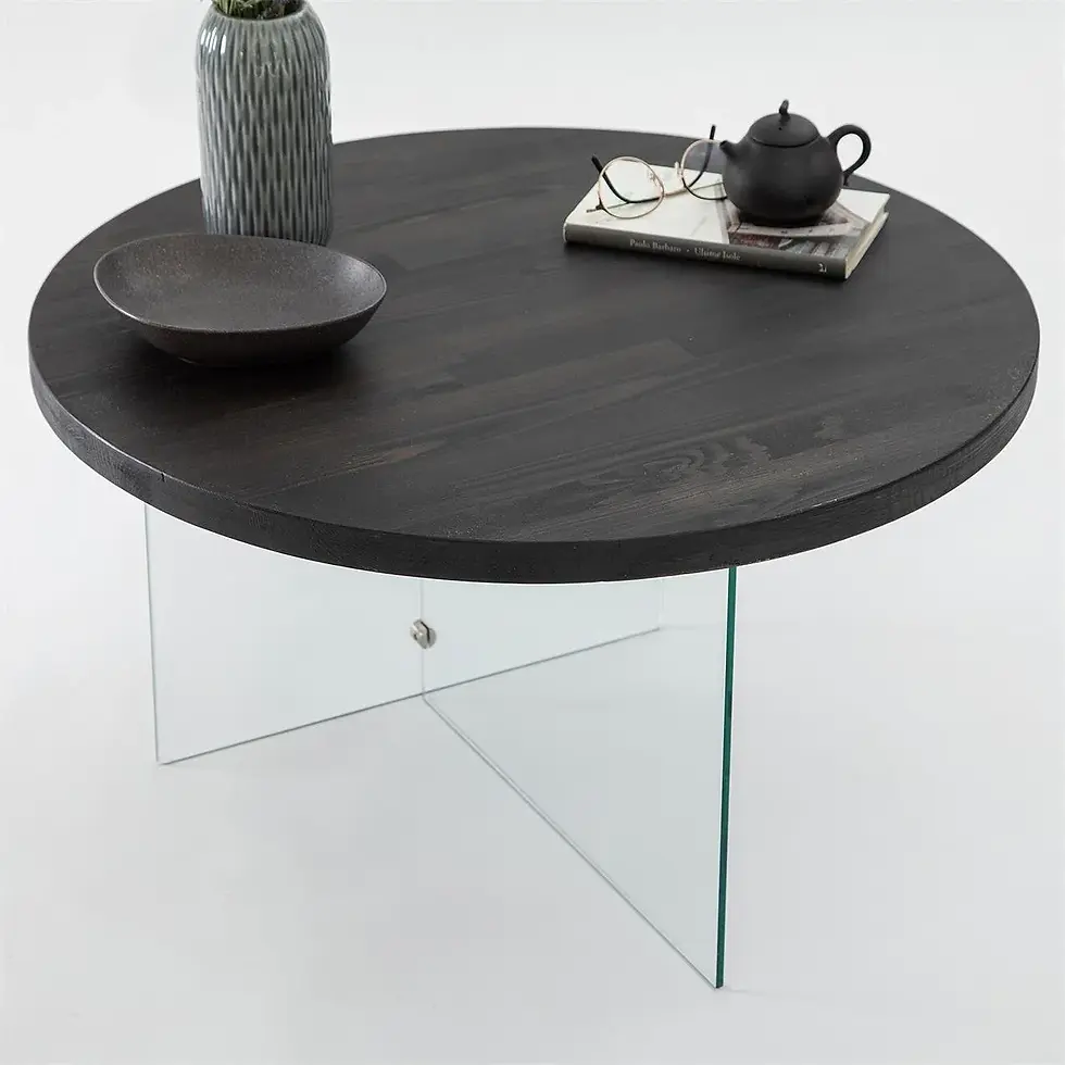 Thumbnail: Serenity Coffee Table / Walnut & Clear Glass