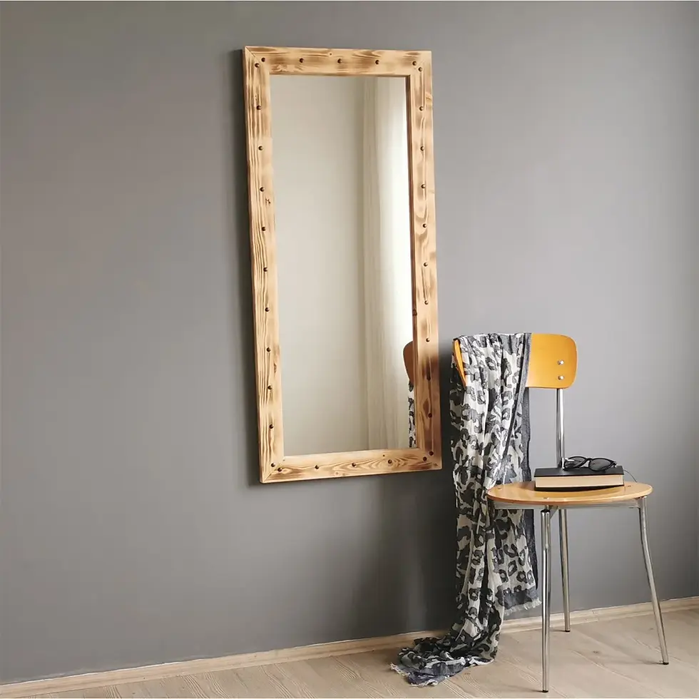 Thumbnail: Wooden Tumbled Full Length Mirror
