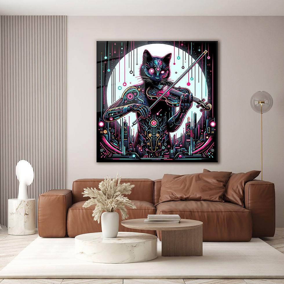 cyberpunk car wall art