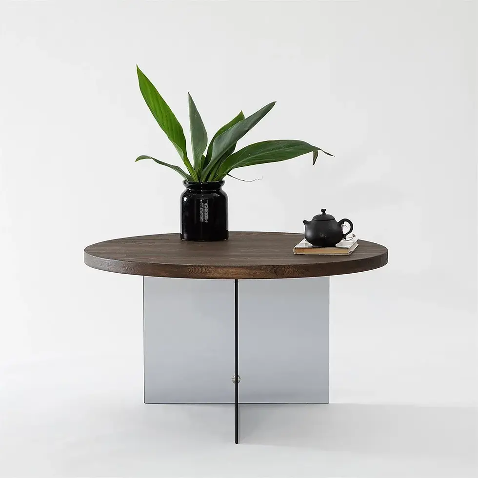 Thumbnail: Serenity Coffee Table / Oak & Clear Glass