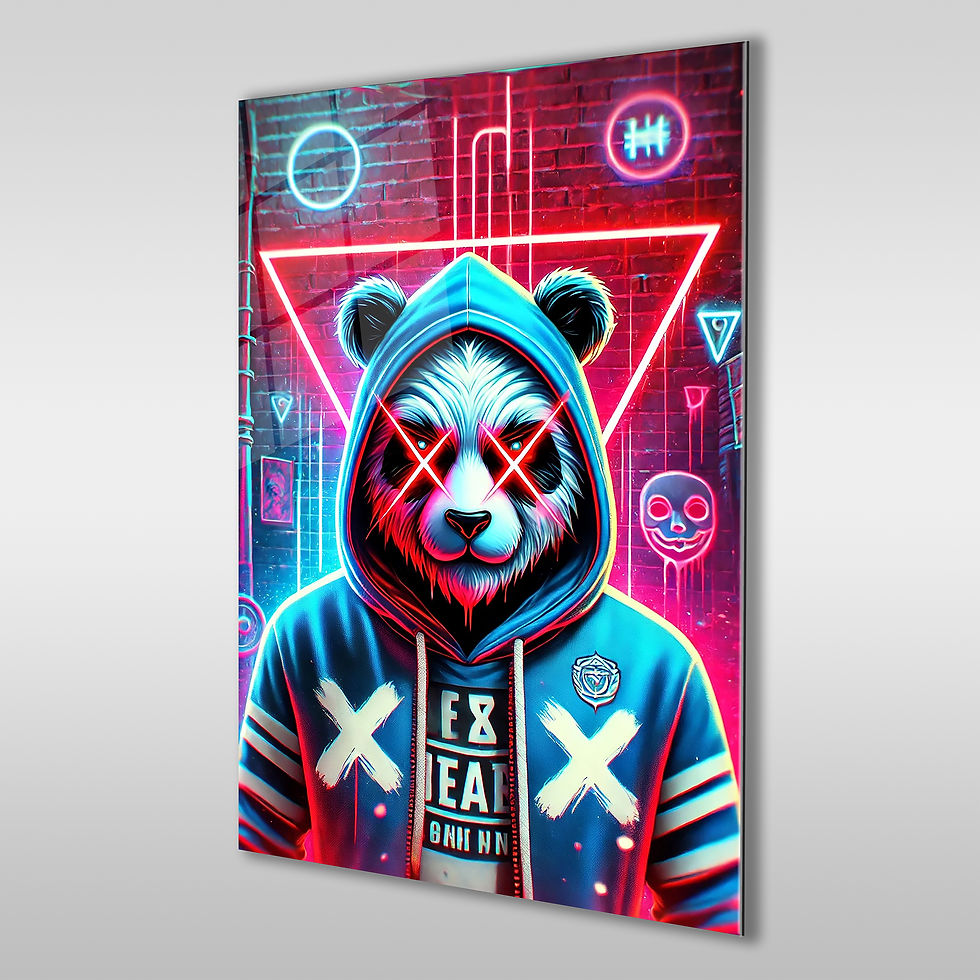Cyberpunk Panda Wall Art