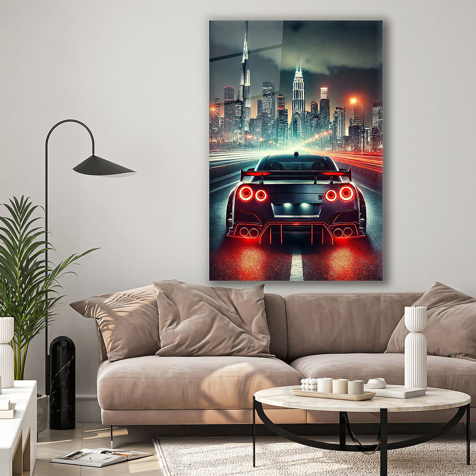 Thumbnail: sports car rear view wall art