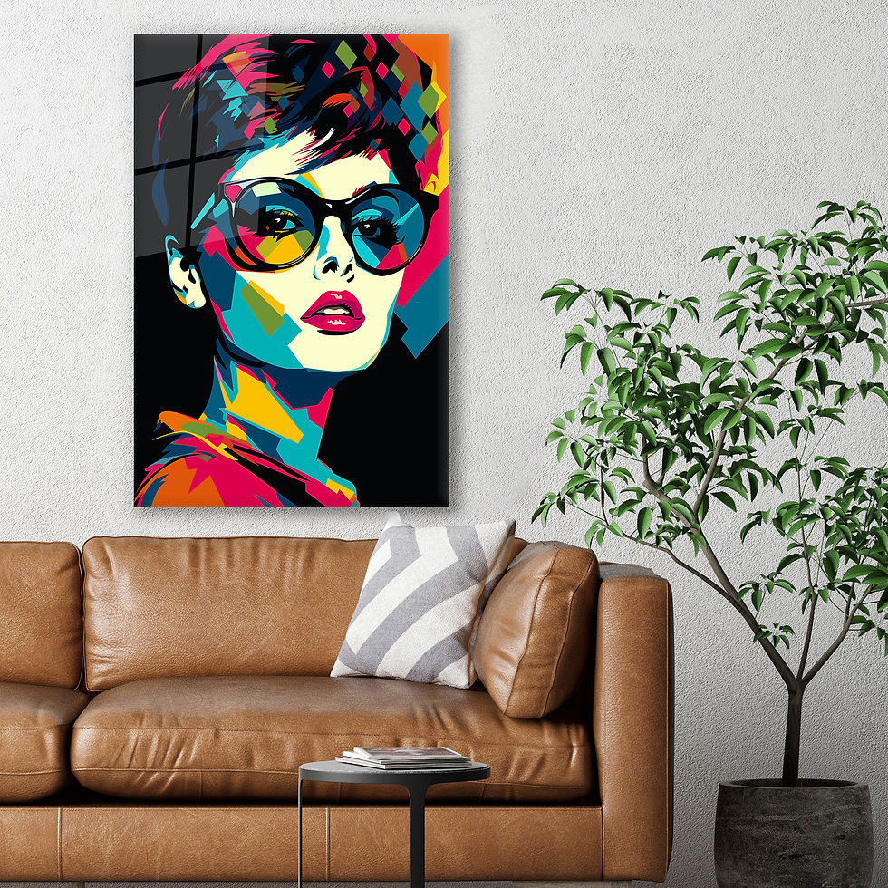 Thumbnail: Pop Art Short Hair Woman Portrait Wall Art