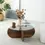Thumbnail: Bubble Glass Coffee Table / Solid Walnut Color