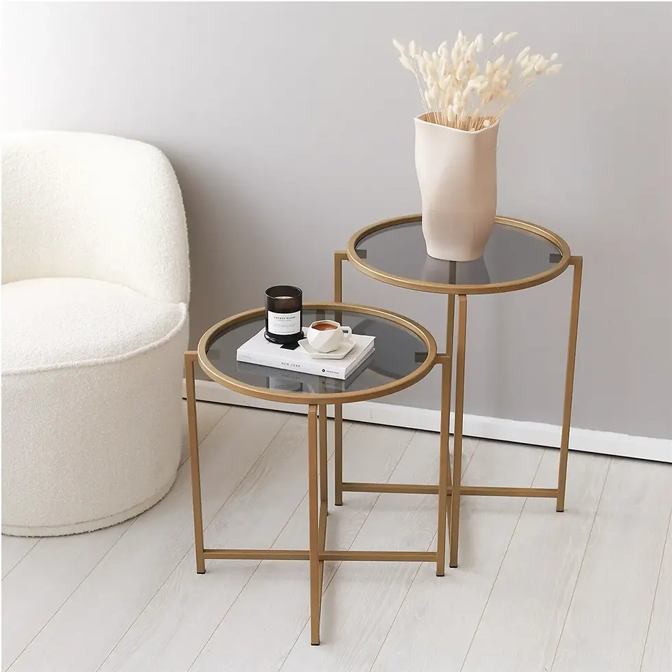 Thumbnail: Gold Metal Side Table