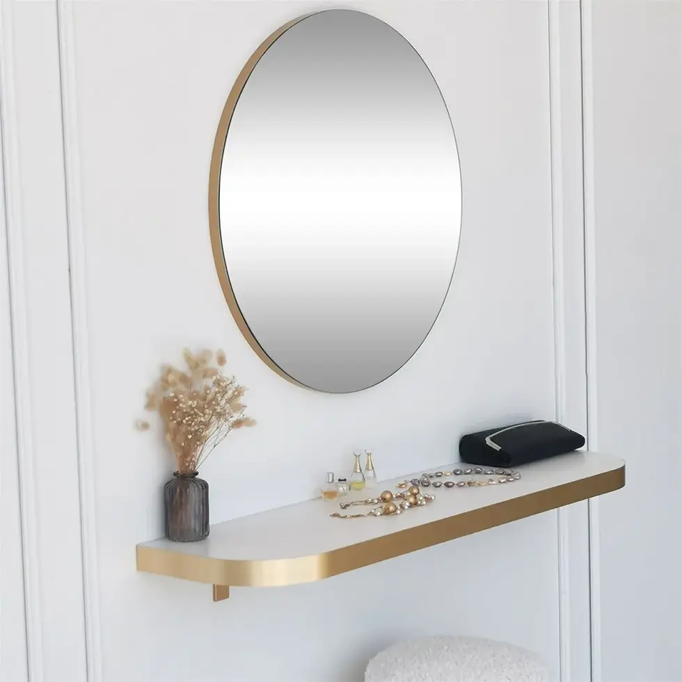 Thumbnail: Gold Edged Round Mirror (No:1)