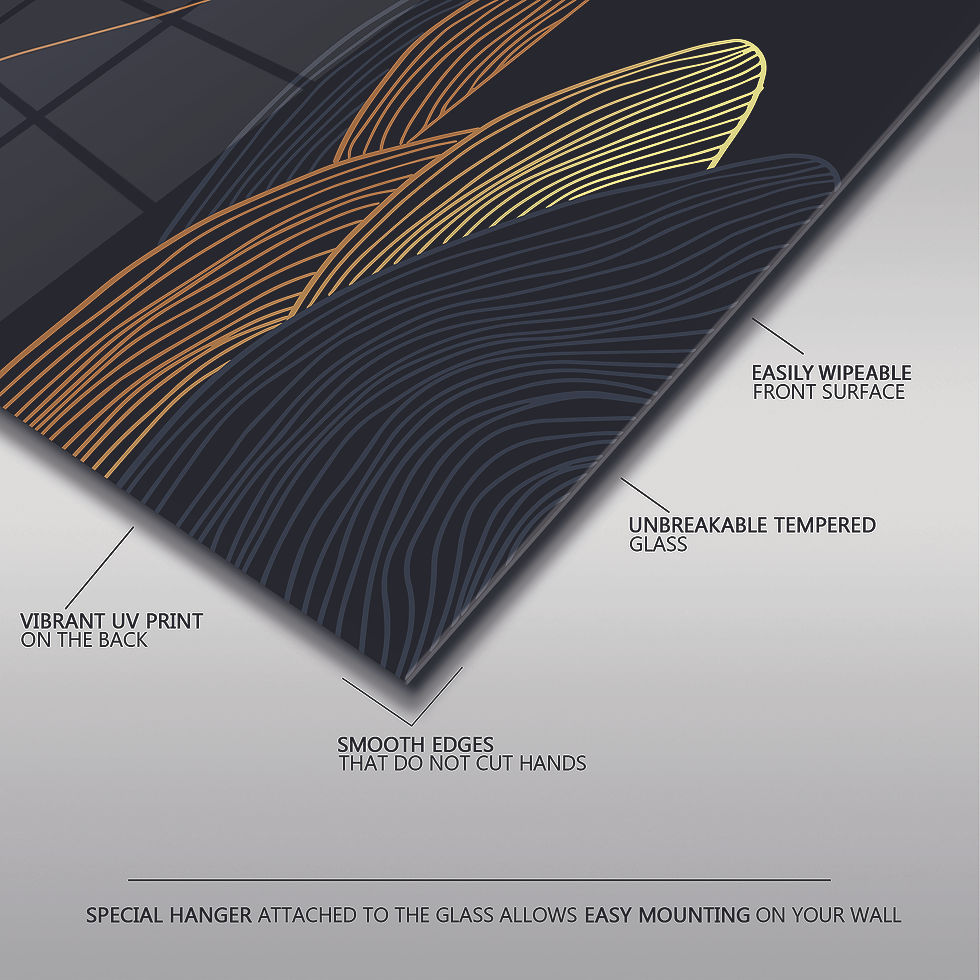 Thumbnail: Night Mountains Line Abstract Wall Art