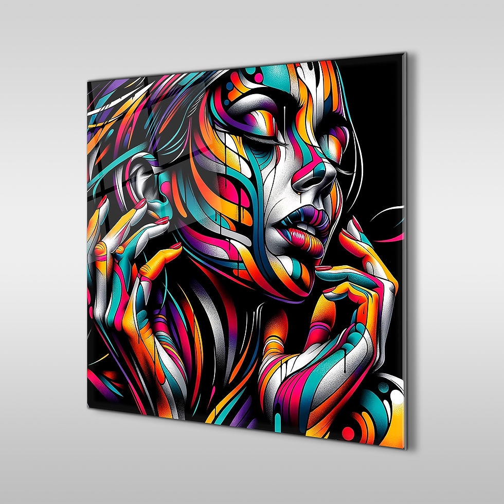 graffiti glass printing wall art