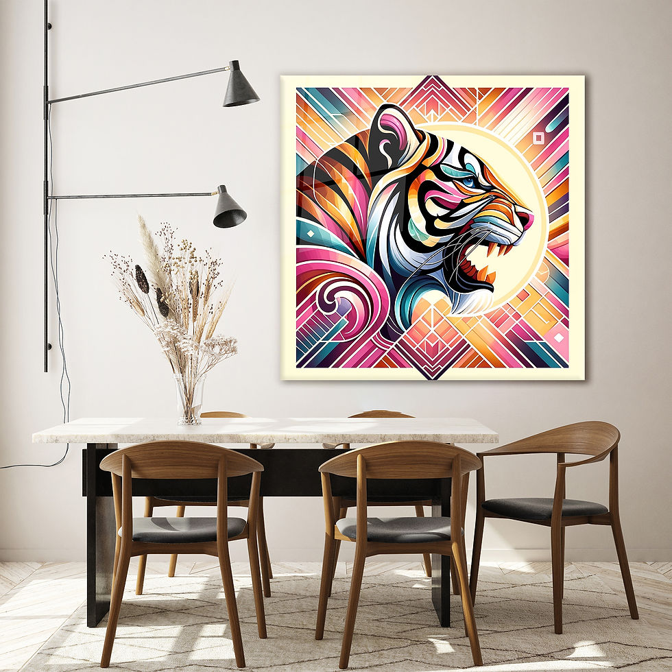 Thumbnail: malayan tiger glass printing wall art