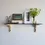 Thumbnail: Front view of MirRegular wall shelf with smoked tempered glass