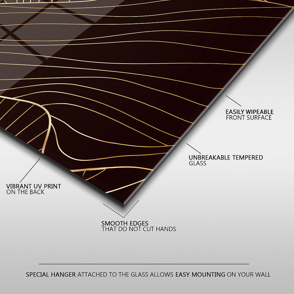 Thumbnail: Mountains Golden Line Wall Art