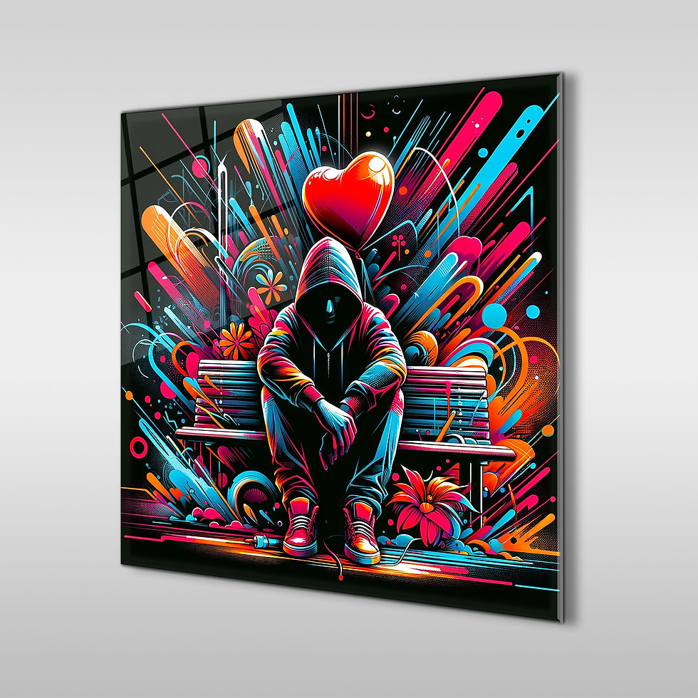 graffiti glass printing wall art