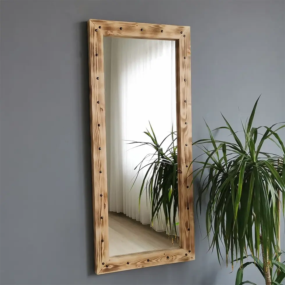 Wooden Staple Tumbled Full Length Mirror