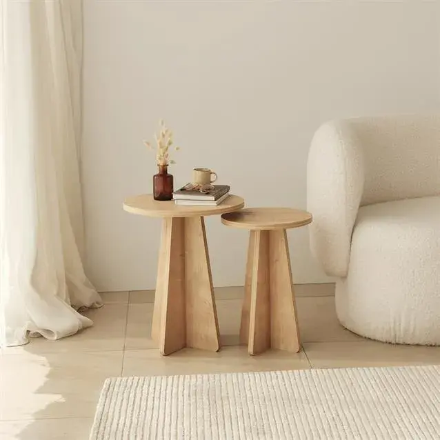 Thumbnail: Mushroom 2-Piece Coffee Table Set / Black