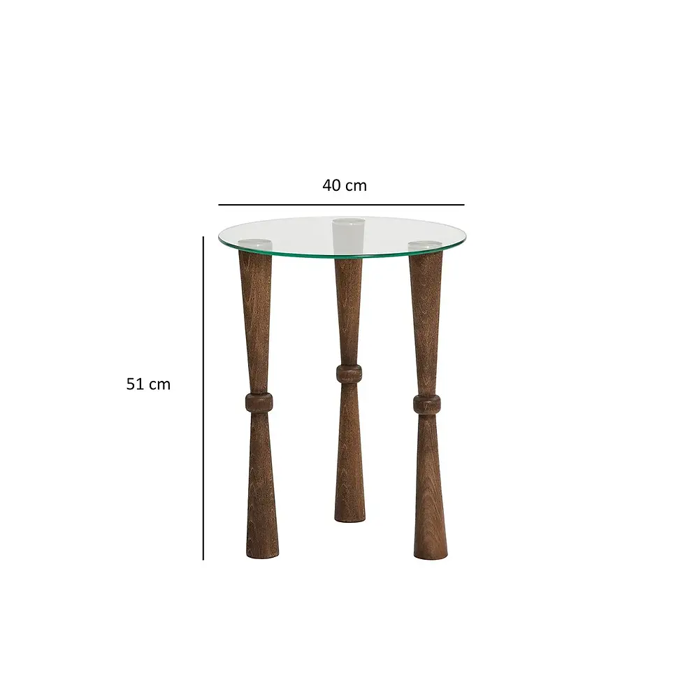 Thumbnail: Fiocco Side Table / Walnut & Clear