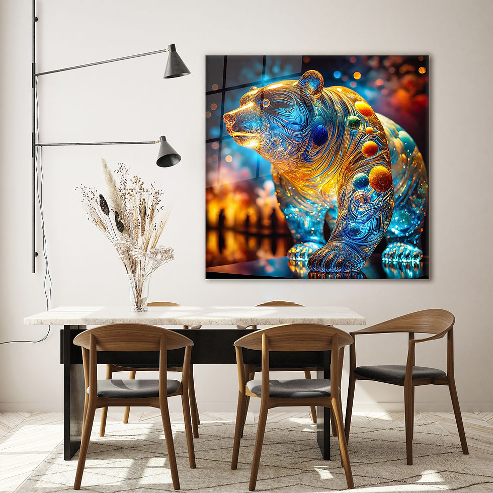 Thumbnail: bear glass printing wall art