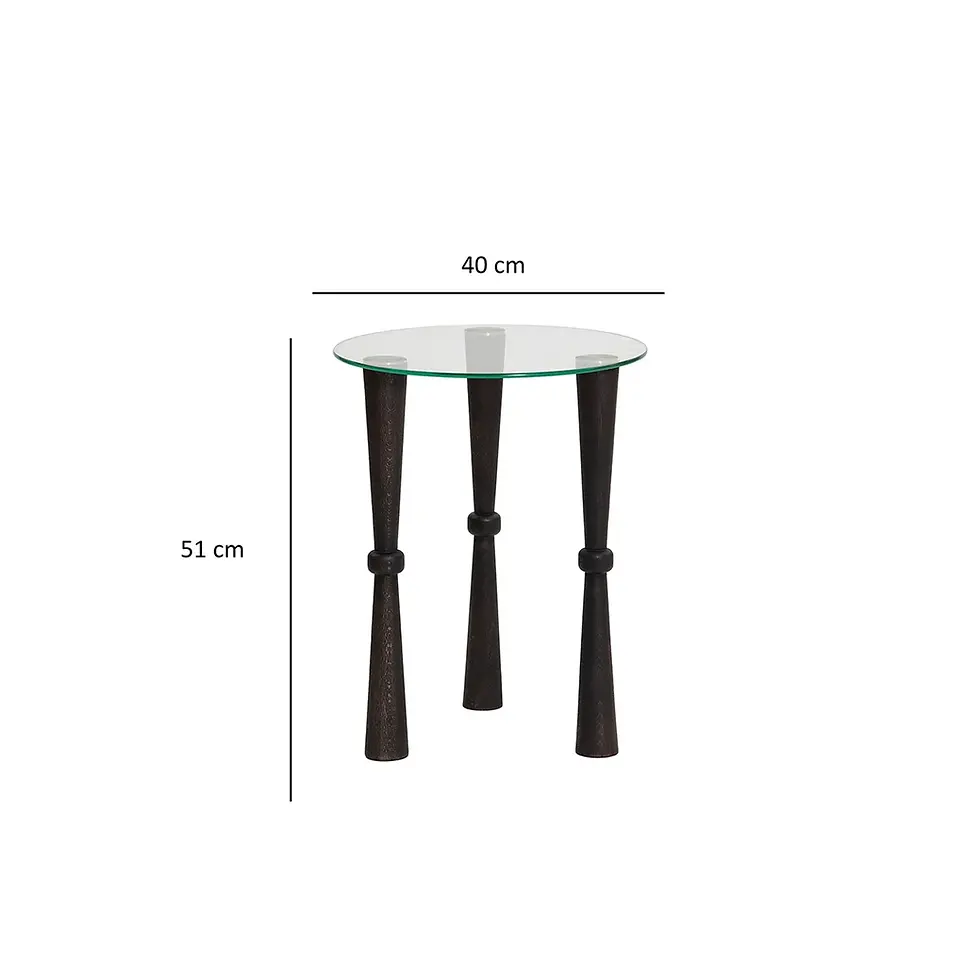 Thumbnail: Fiocco Side Table / Anthracite & Clear