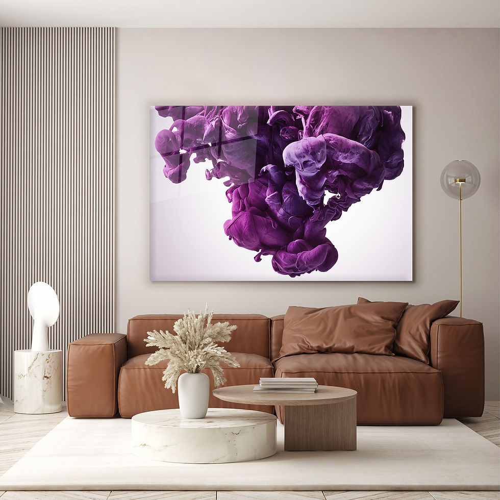Thumbnail: Purple Paint Splash Wall Art