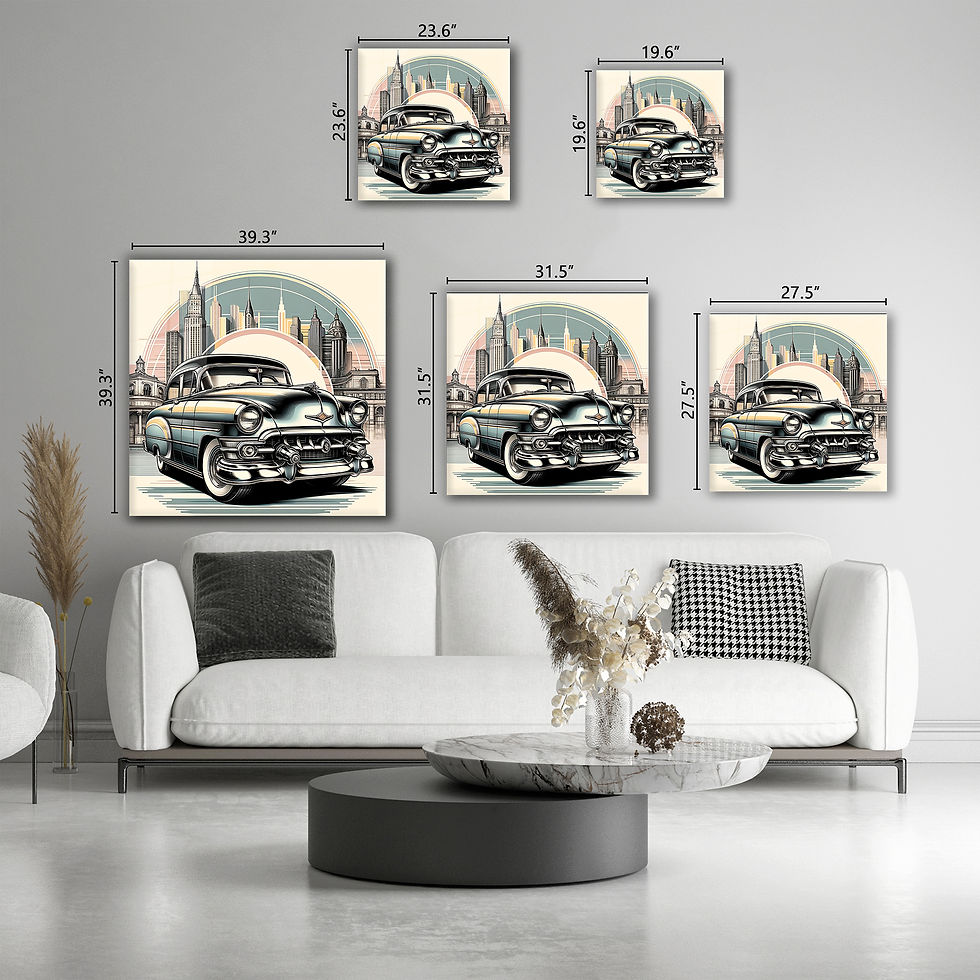 Thumbnail: Classical Car Glass Printing Wall Art
