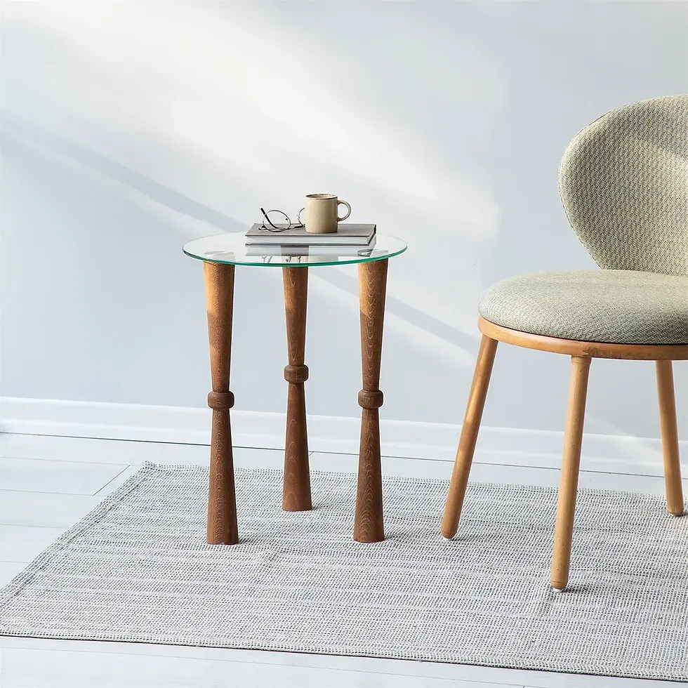 Thumbnail: Fiocco Side Table / Anthracite & Clear