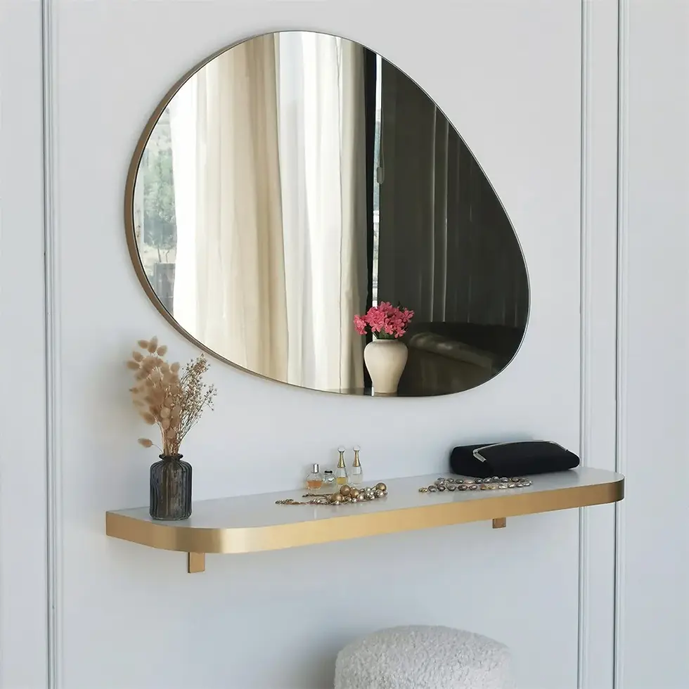Porto Mirror with Gold Edge