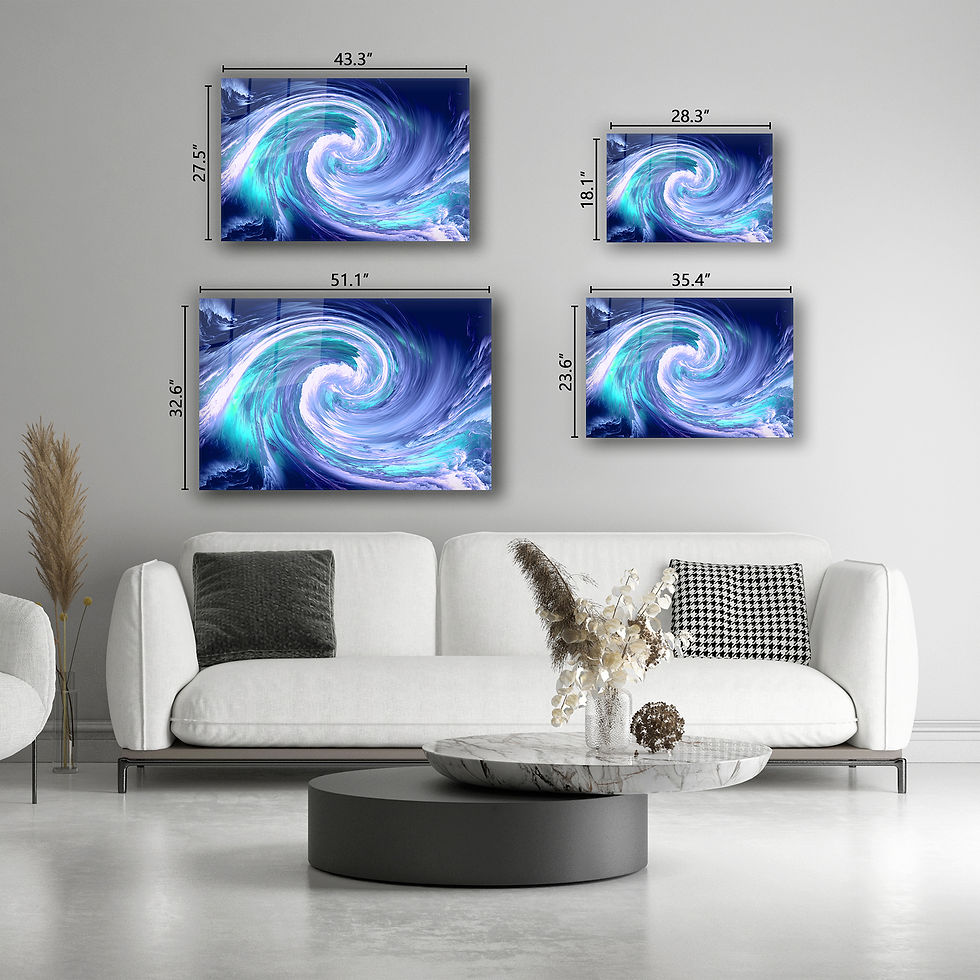 Thumbnail: Aqua Vortex Abstract Wall Art