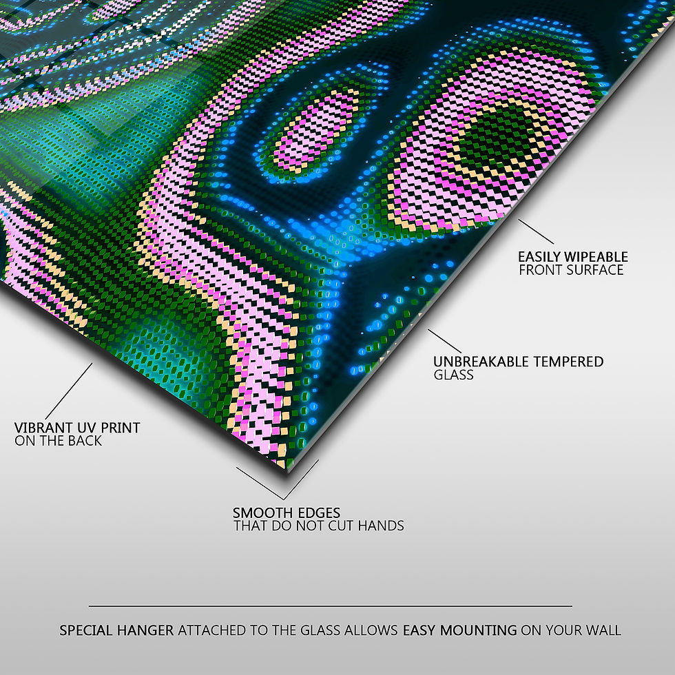 Thumbnail: Aboriginal Abstract Glass Wall Art