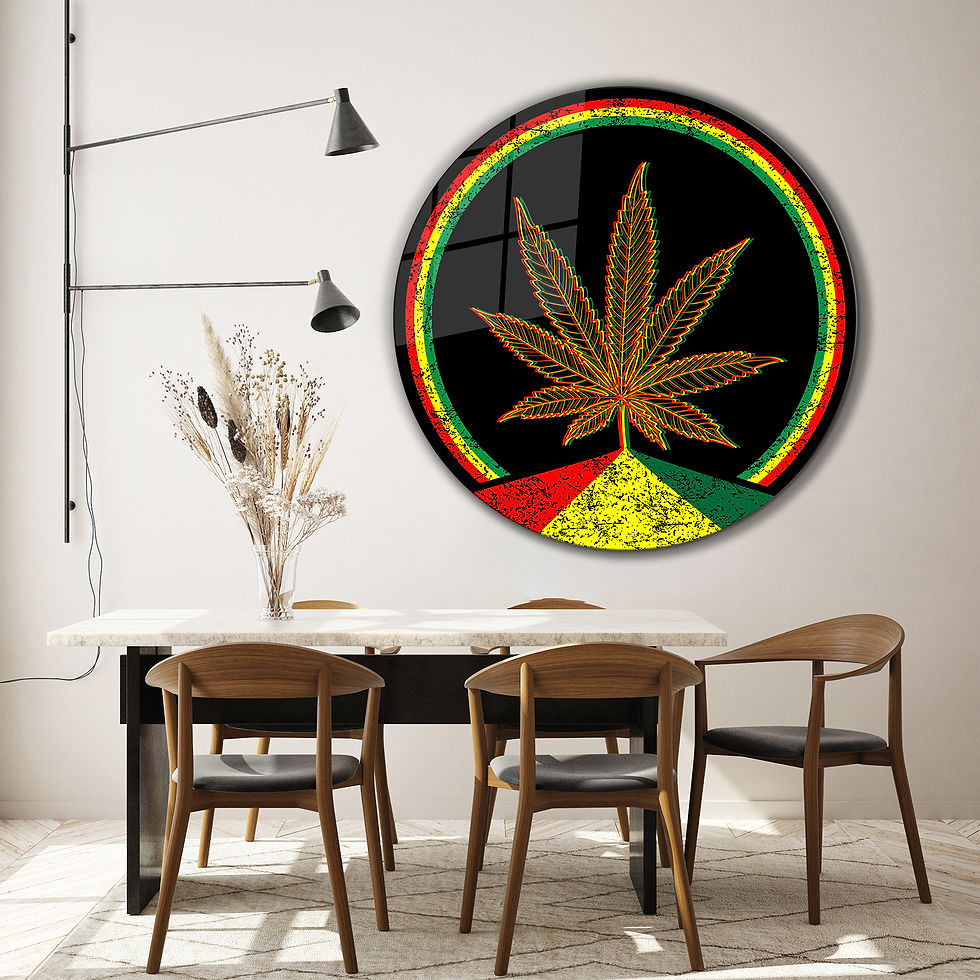 Thumbnail: Psychedelic Cannabis Sign Wall Art