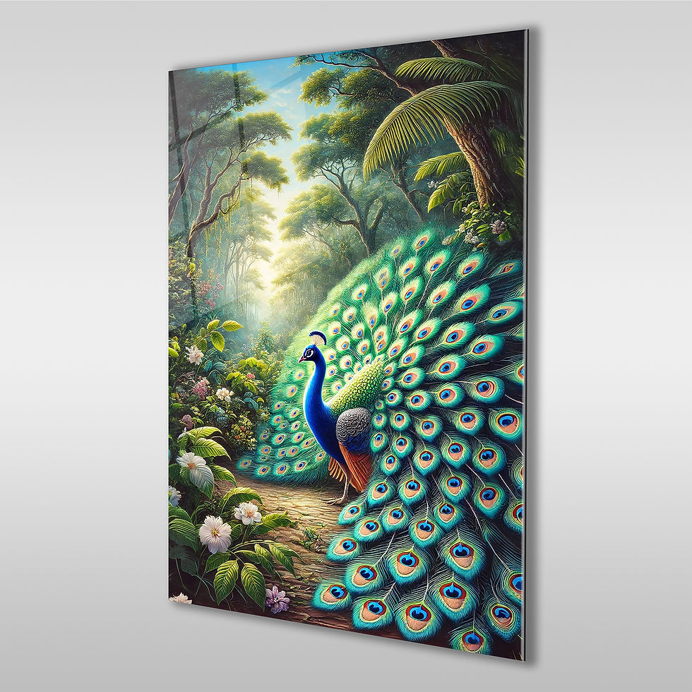 peacock wall art